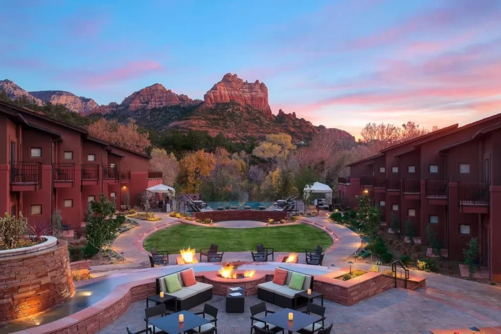 amara resort in sedona exterior pool view