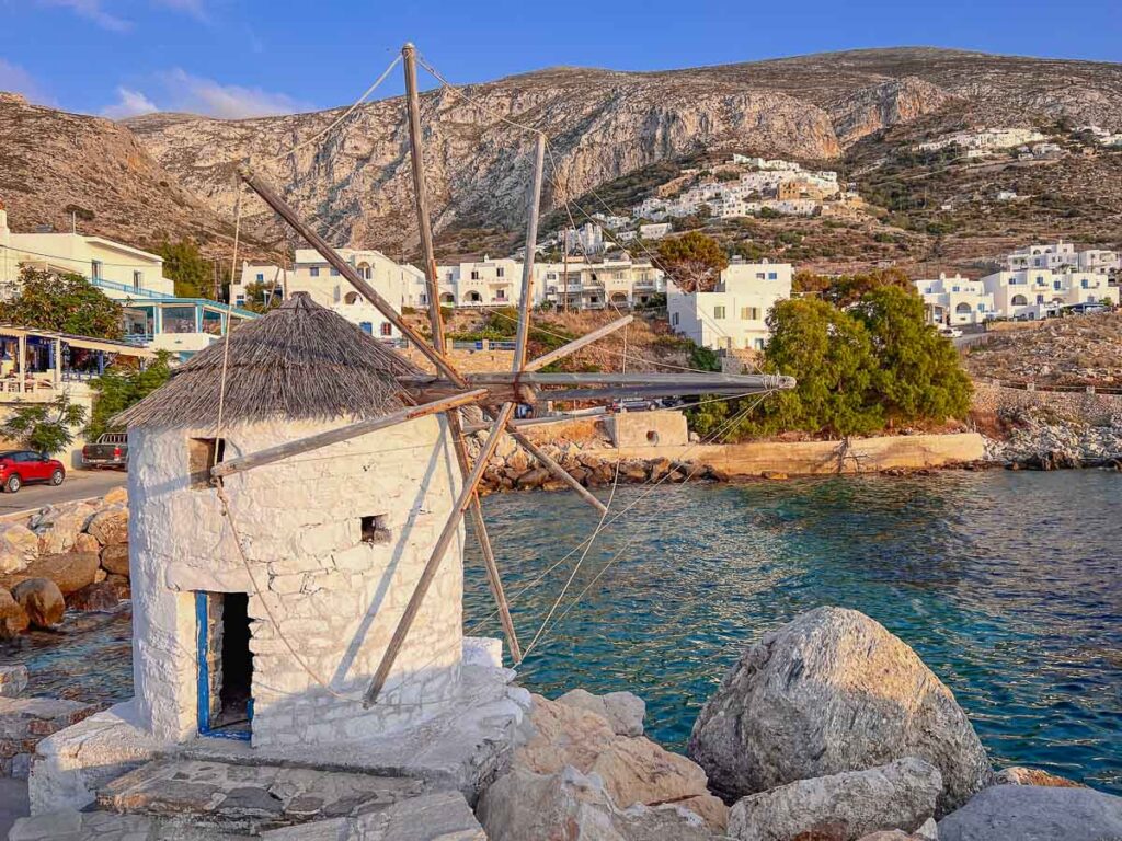 the windmill at aegiali port