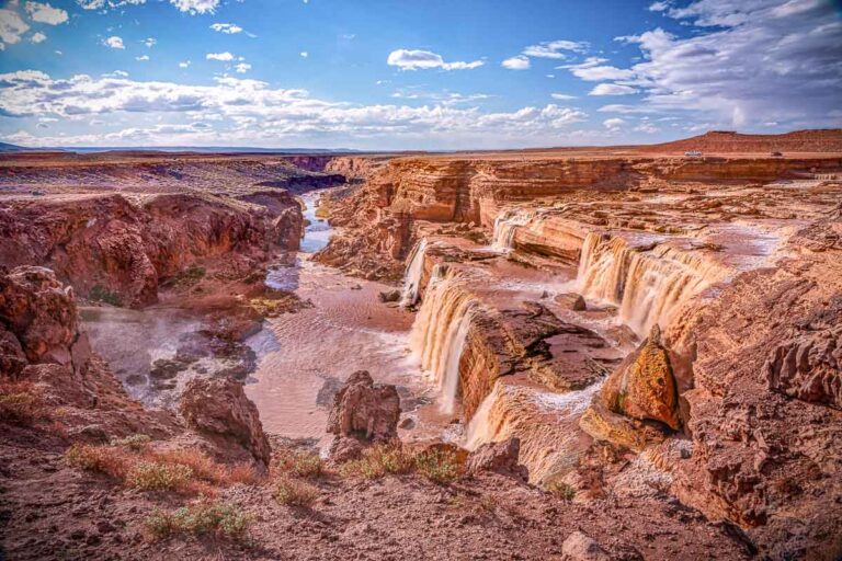 The Grand Falls outside of Flagstaff, Az on near the town of Leupp. Can be seen only a few times a year from either snow melt or monsoon rains.