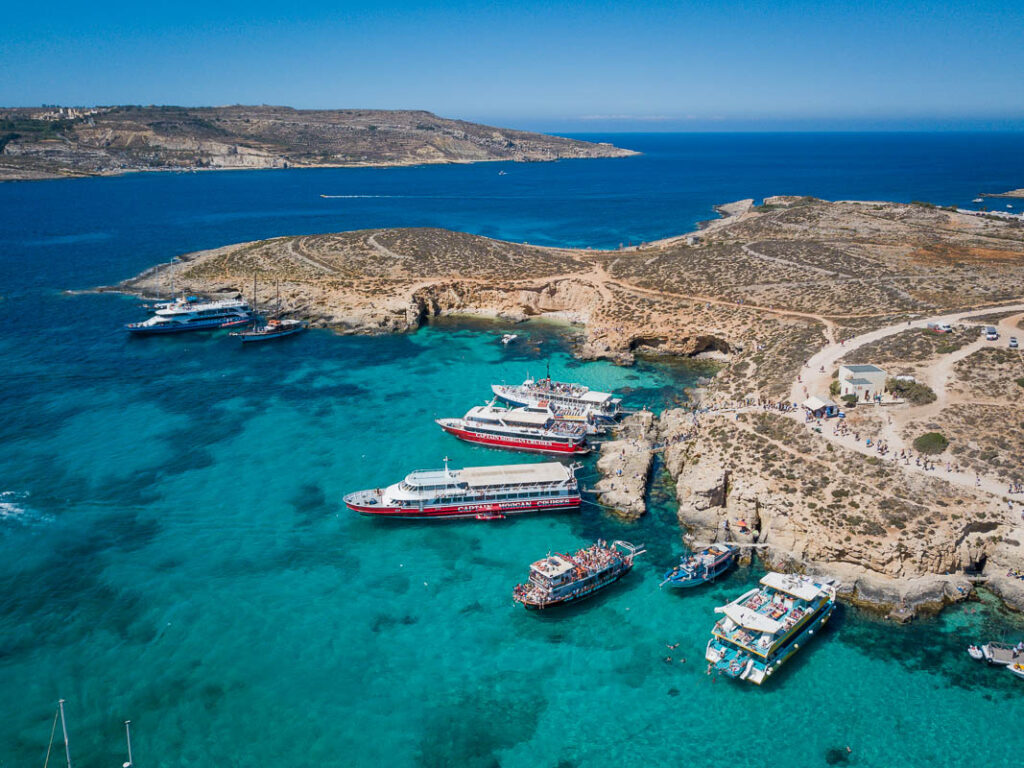 full view of blue lagoon malts form aerial view