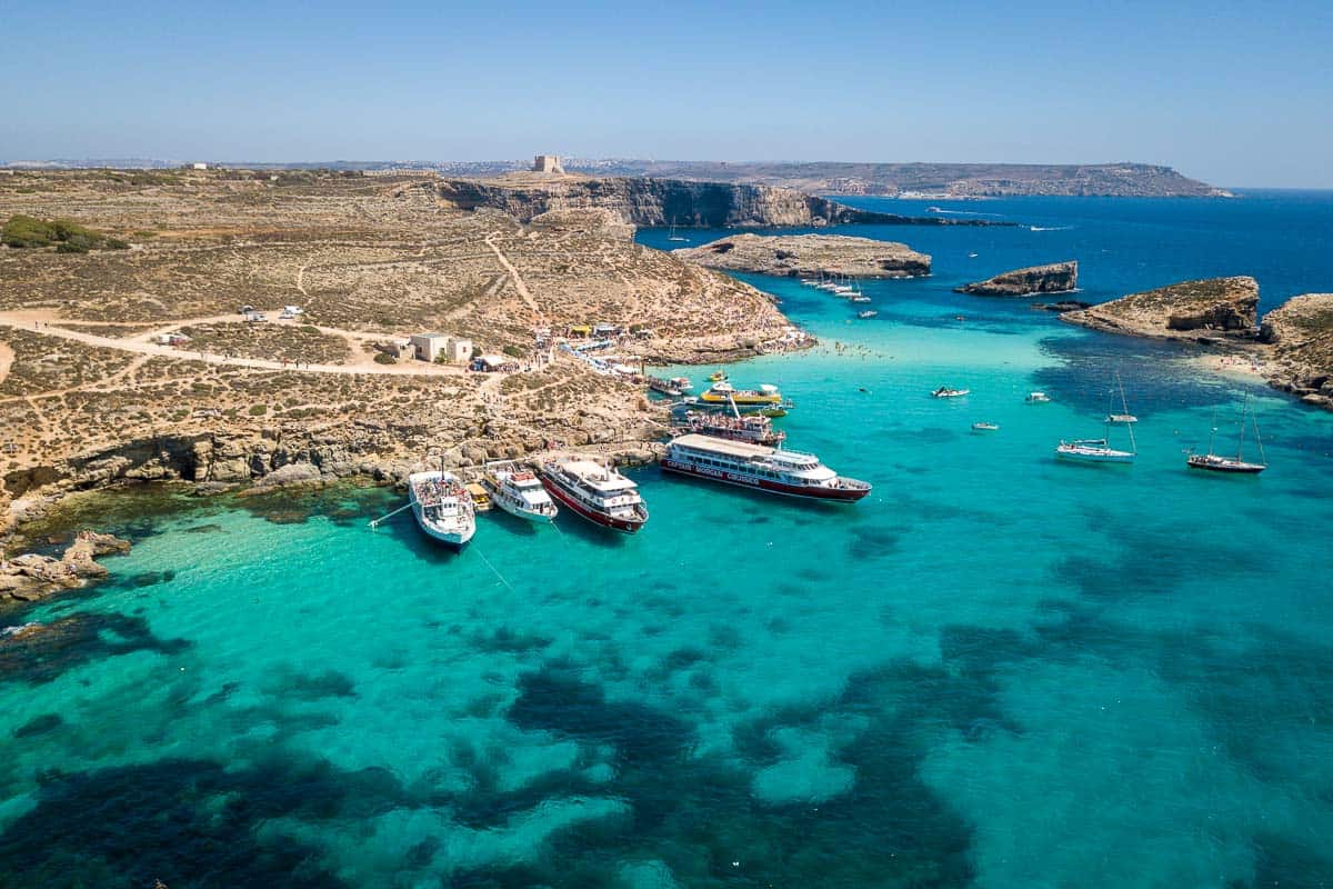 full view of blue lagoon malts form aerial view