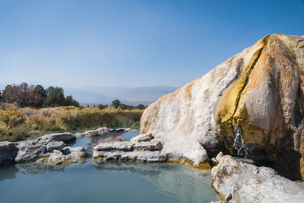 Travertine Hot Springs in Highway 395