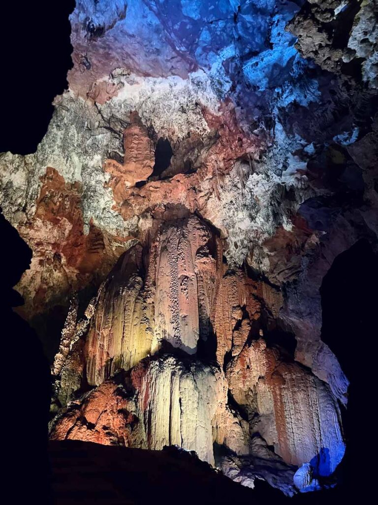 the lotus room in Nguom Ngao Cave