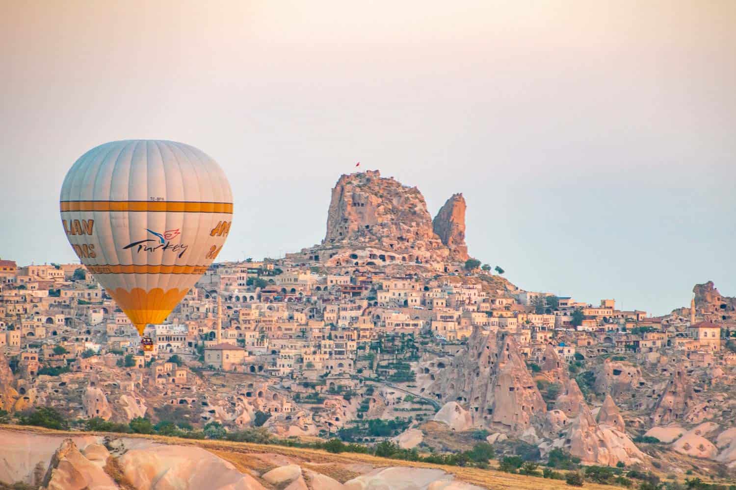 The sunrise over Capadoccia from a hot air balloon