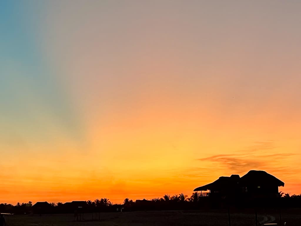 Beautiful Sunset on Playa Chacahua Beach