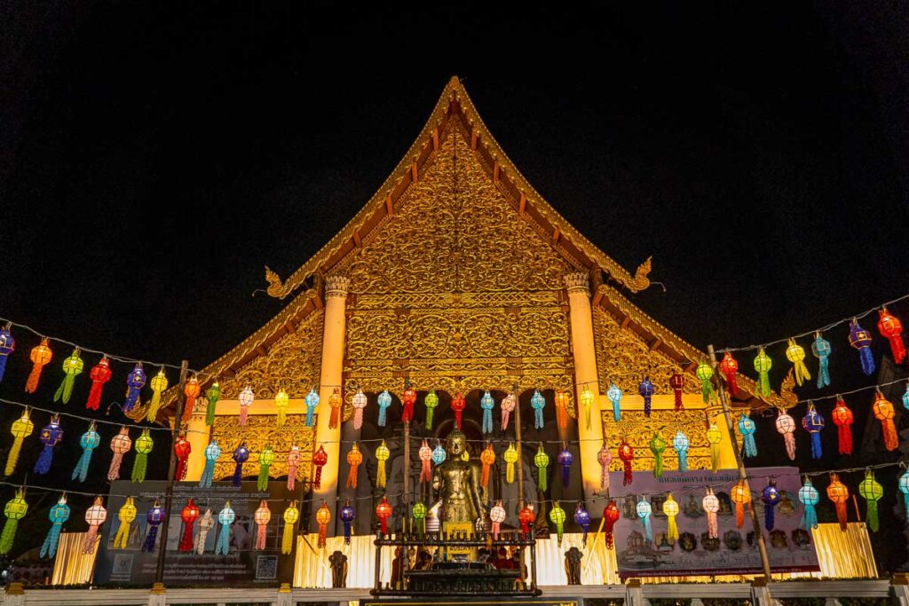 Golden Temple, one of the most beautiful temples in Chiang Mai Old City