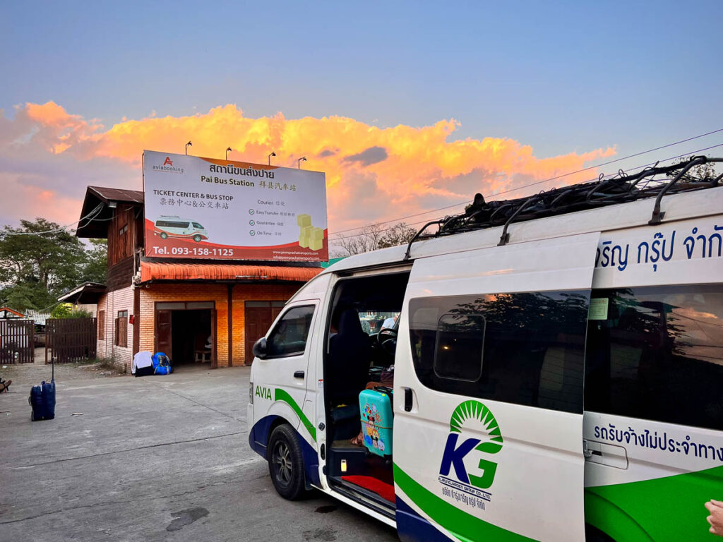 the minivan that runs from chiang mai to pai since there is no uber in thailand