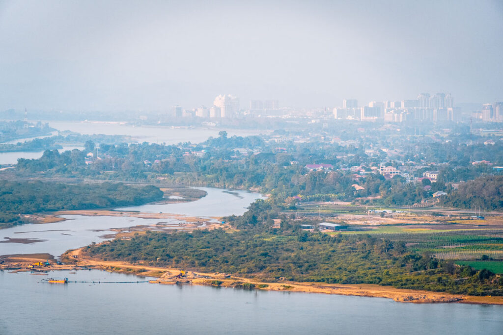 the confluence of the golden triangle mekong river view