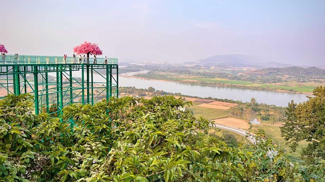 the skywalk overlooking the mekong delta one of the best things to do in chiang saen