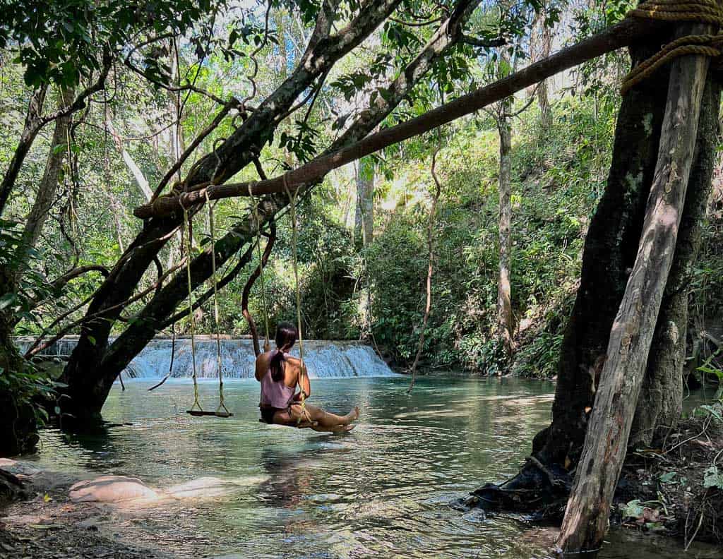 Swing Set over the water of Llano Grande