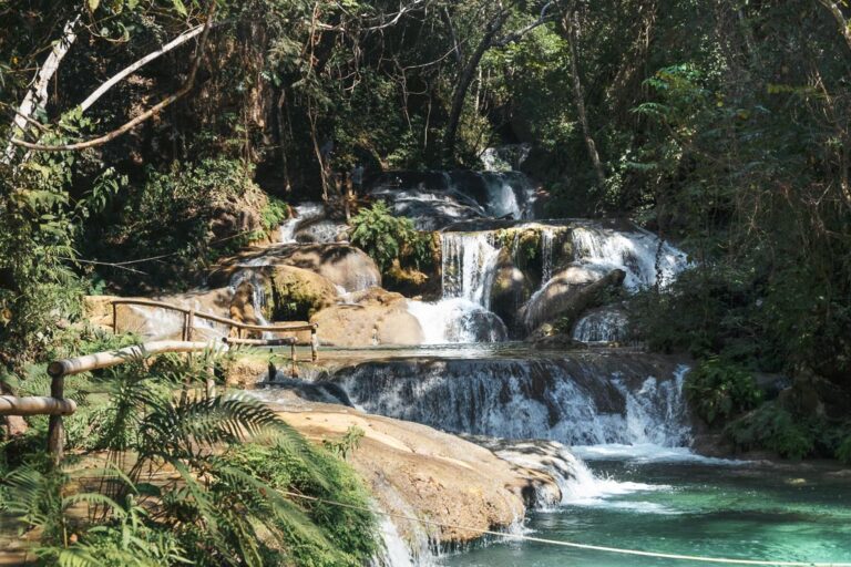 Blue Main Cascades of Las Cascadas Magicas de Copalitilla