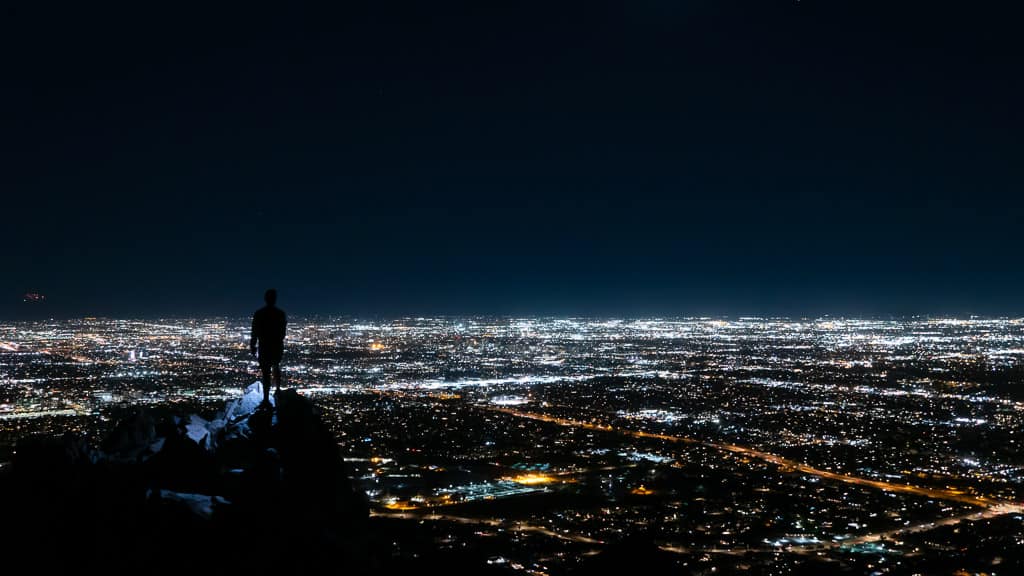 Piestew Peak Night Overlook at Phoenix Mountain Preserve, one of the best things to do in Southern Arizona road trip