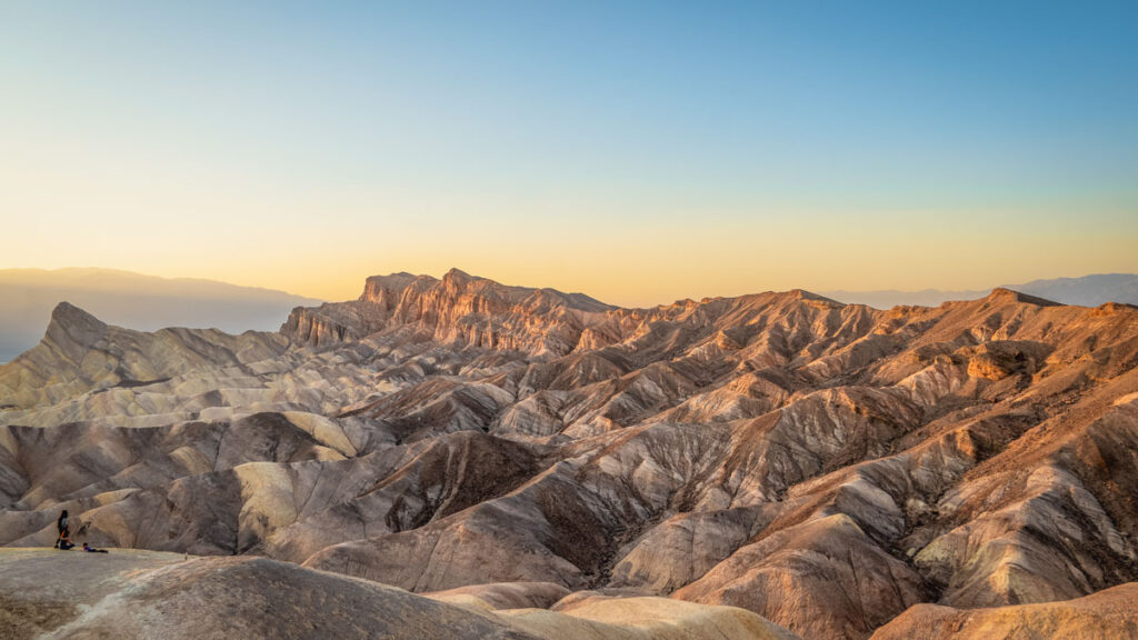 sunset of Zabriskie Point in Death Valley National Park