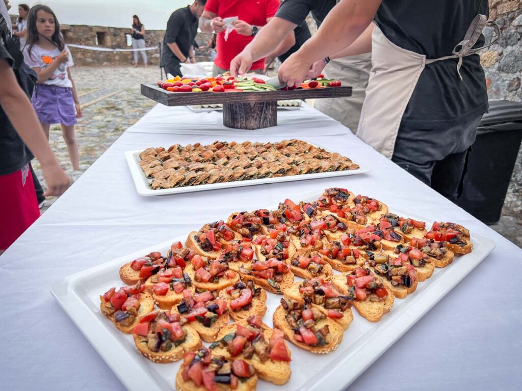 food sampler plates touring the food of greece