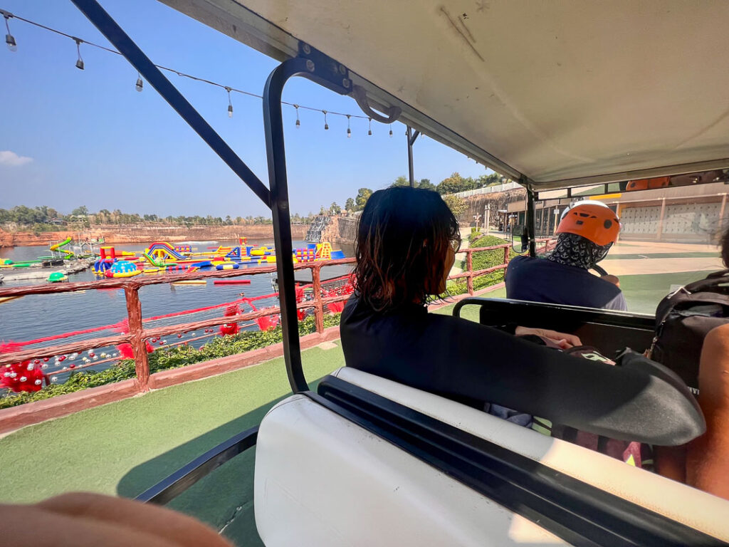 water park golf cart ride