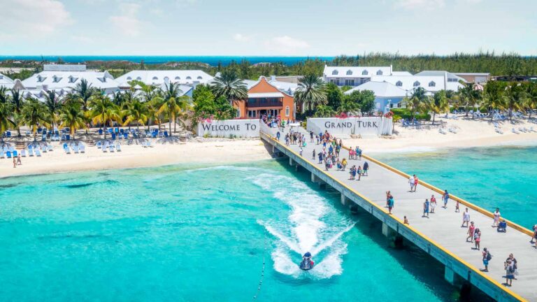 Grand Turk island, Turks and Caicos Welcome pier