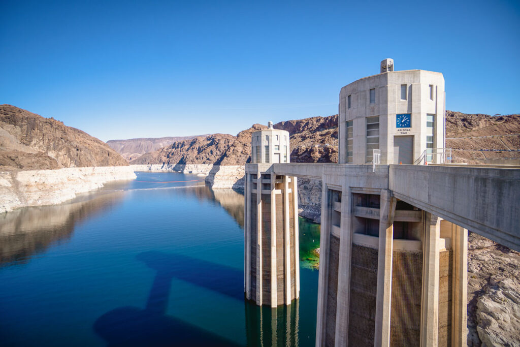 Power generators of the hoover dam on a trip from Las Vegas