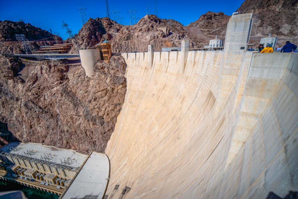 Hoover Dam shot from left side