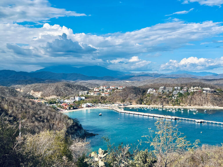 Beach Viewpoint of Playa Chahue in La Crucecita, Huatulco