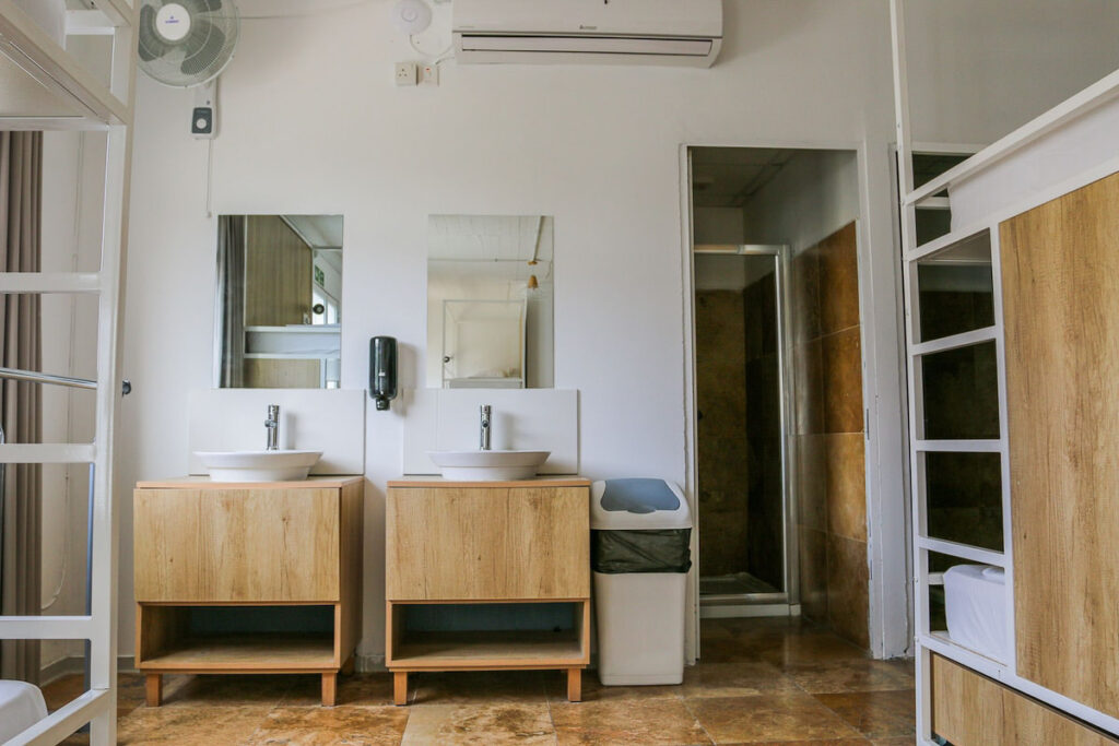 inhawi hostel dormitory interior view