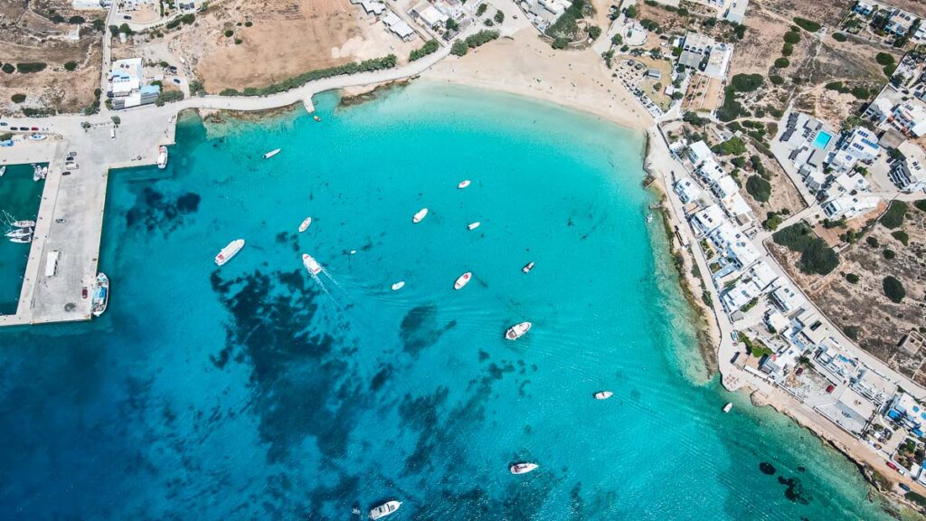 aerial view of ammos beach