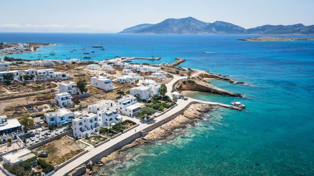 aerial view of the town of chora koufinissi