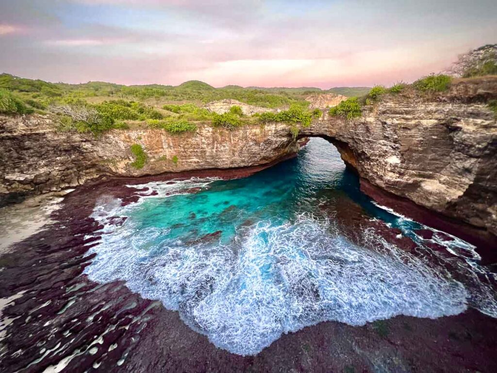 broken beach on nusa penida bali