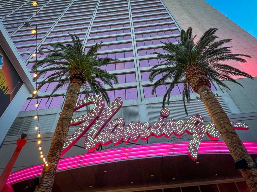 the flamingo habitat, a stop on a sightseeing las vegas food tour