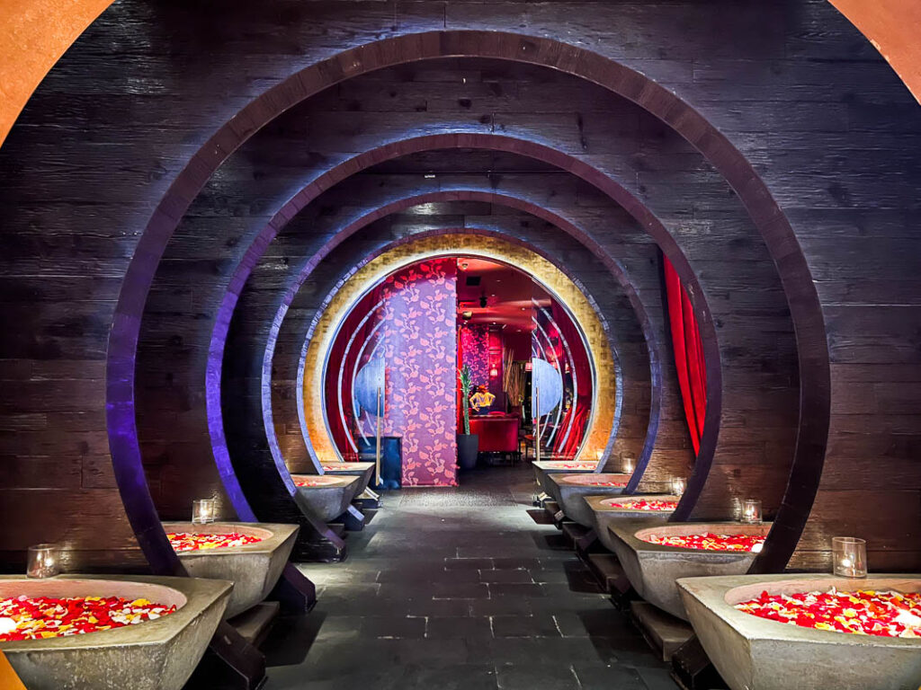 an expensive entranceway to a las vegas restaurant