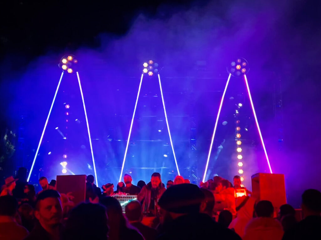 neon lights of party in los angeles vs san francisco which is less underground