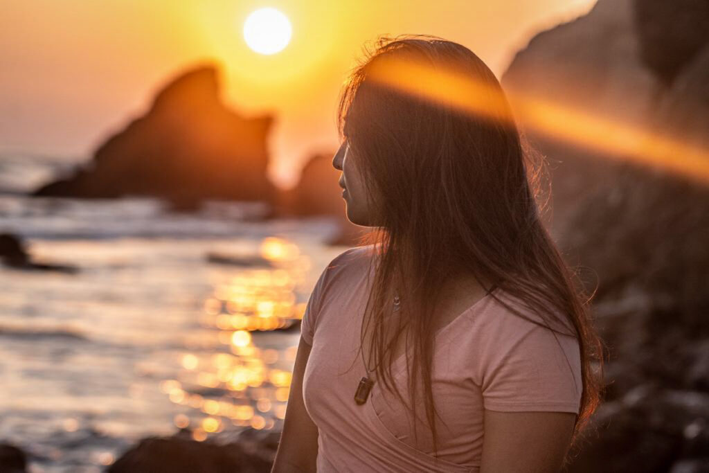 nomadicated on matador beach malibu during the sunset