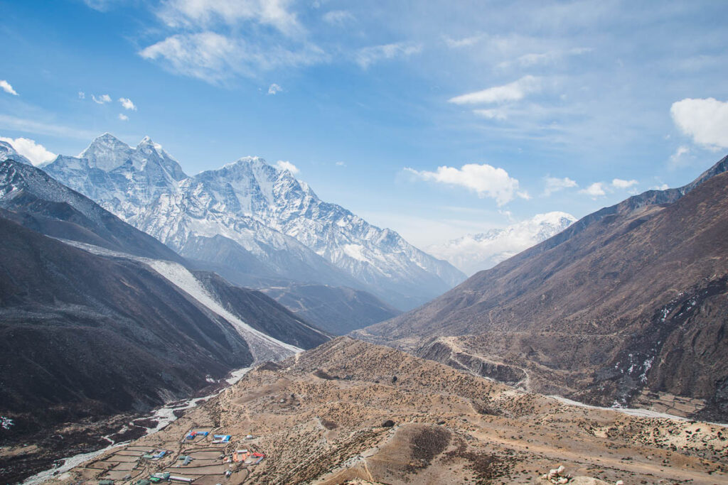 Mount Everest Landscape with Clear Blue Sky