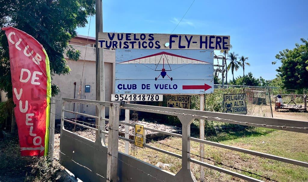 Hang Gliding Club Building information board