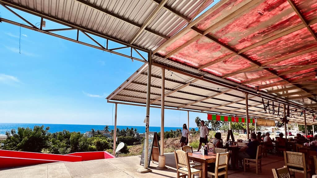 View from Restaurants at Mercado Zicatela