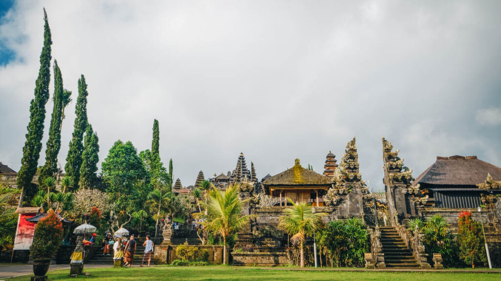 entirety of pura besakih temple from the base of the complex