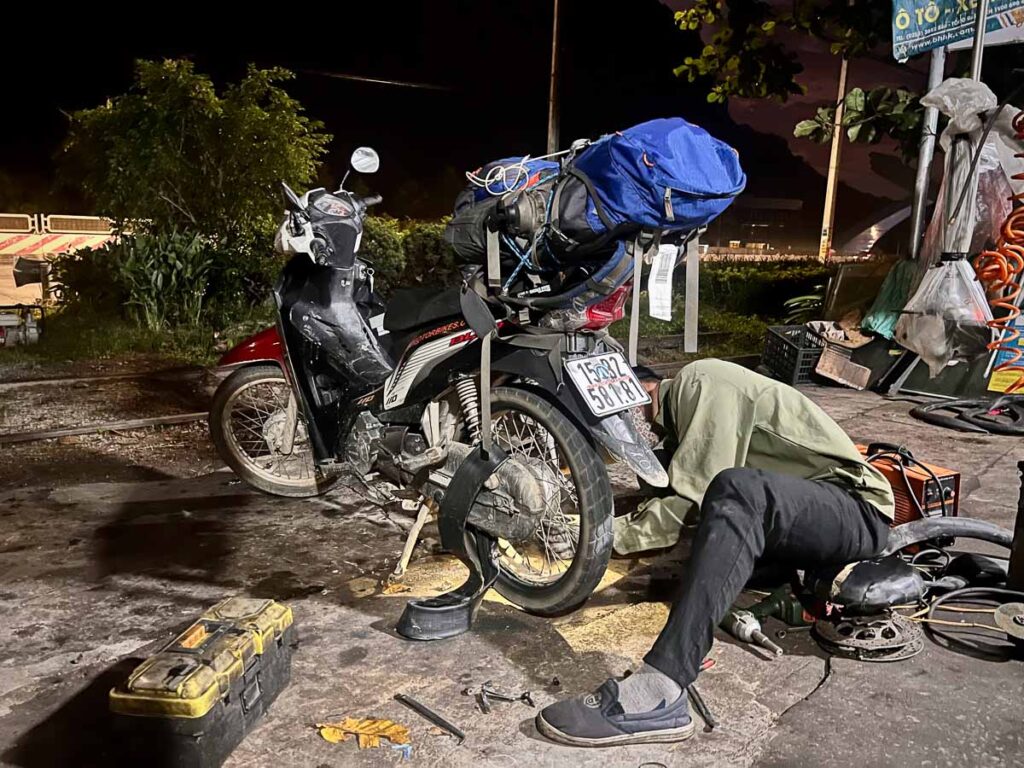 flat tire when renting a scooter