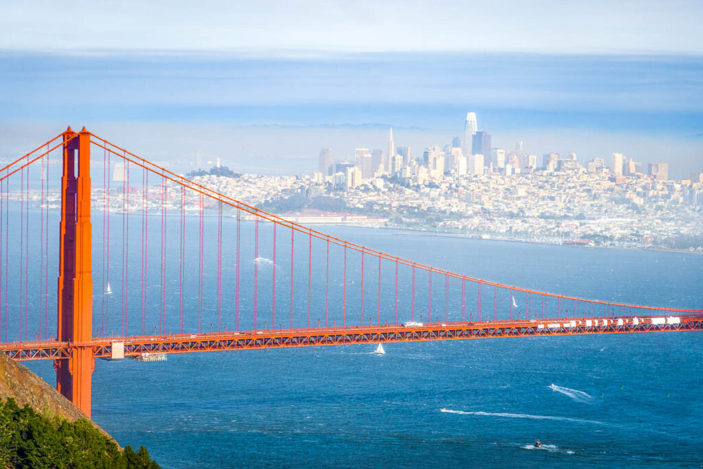 golden gate bridge view of san francisco