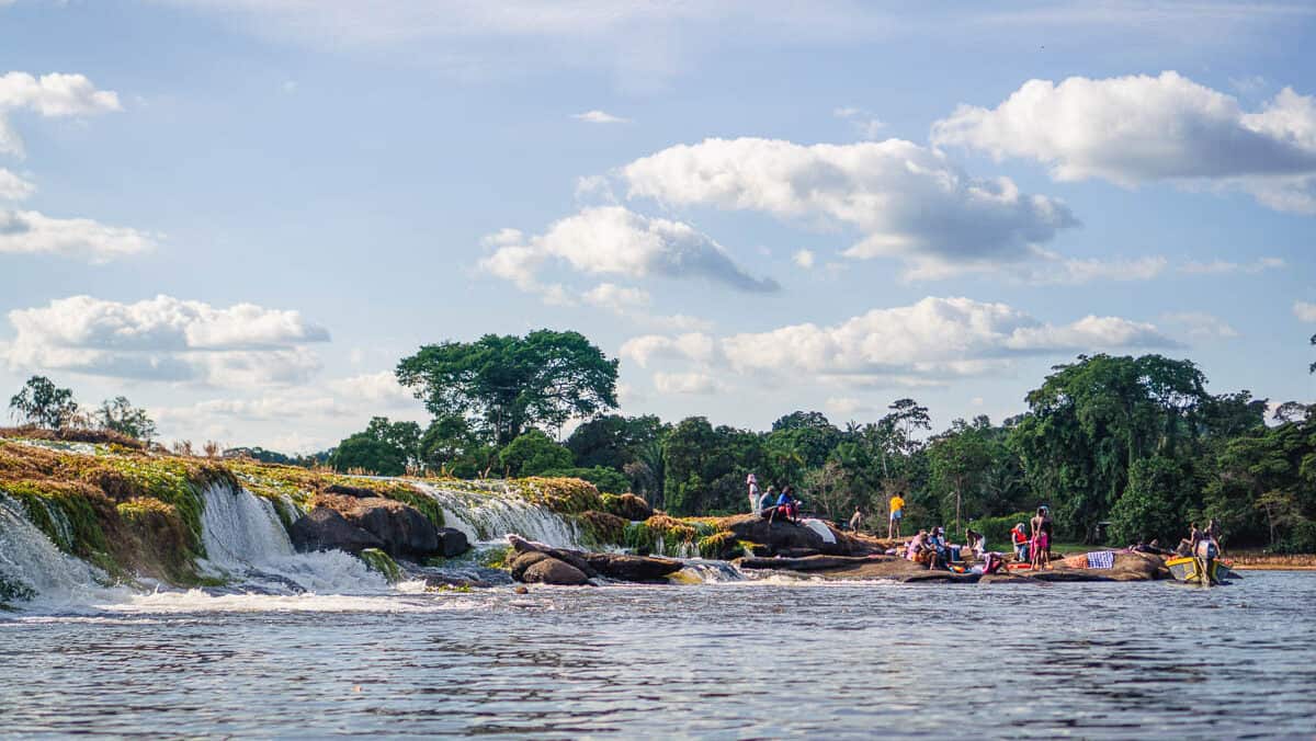 tapawatra waterfall in the suriname interior