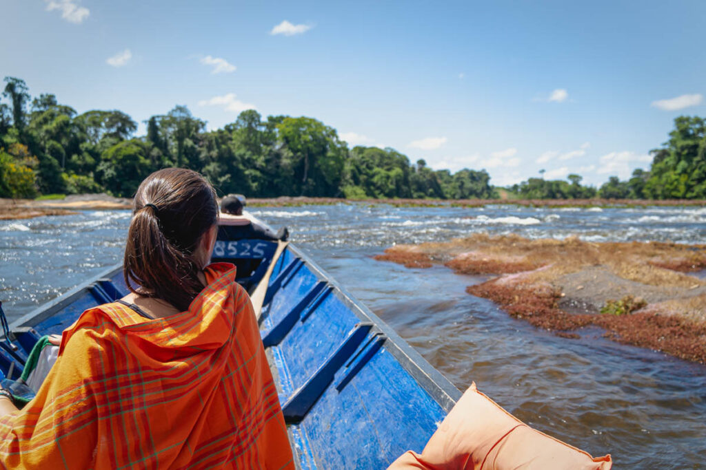 river boat ride back to atjoni