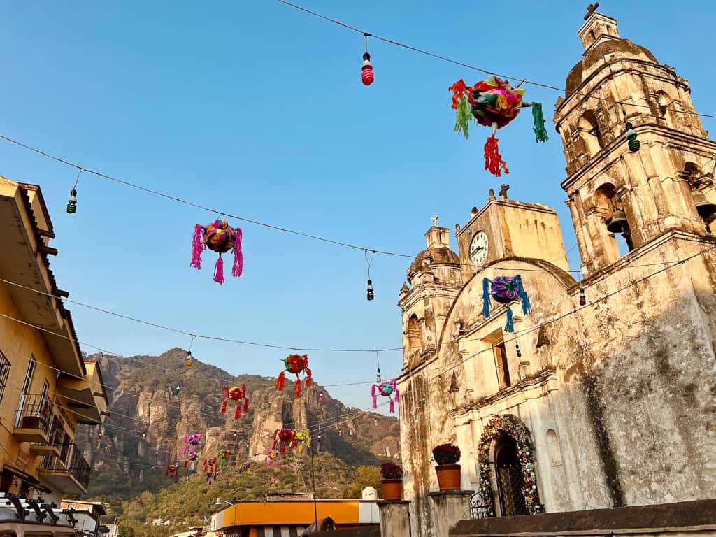 Main Church in Mountains in Tepoztlán, Mexico