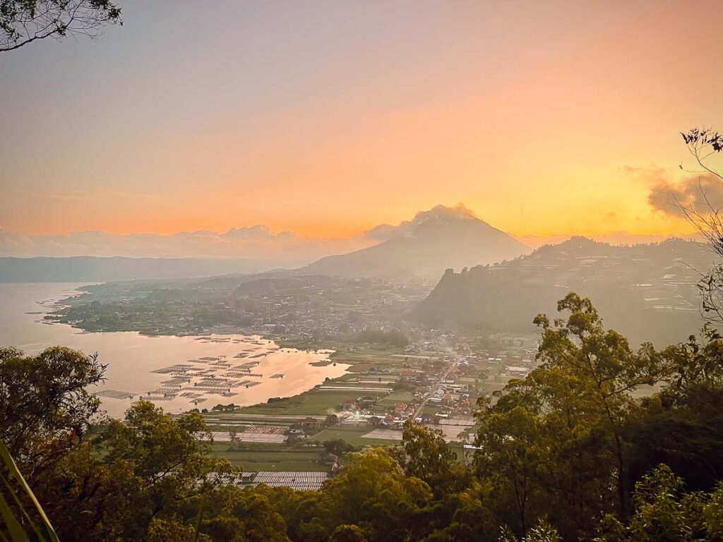 sunset on the caldera rim, one of the best things to see in a bali bucket list