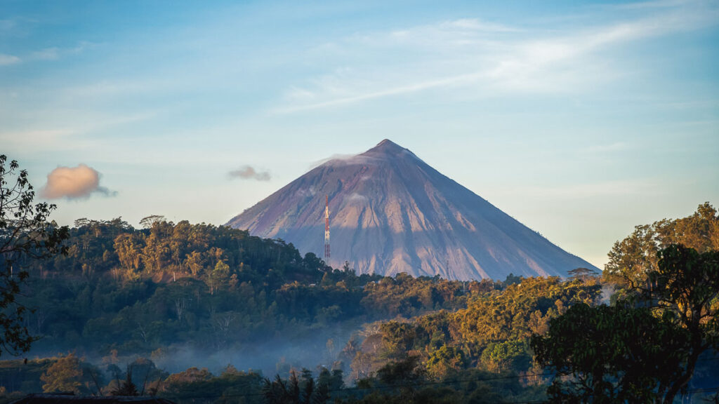 volcano inierie view in central flores