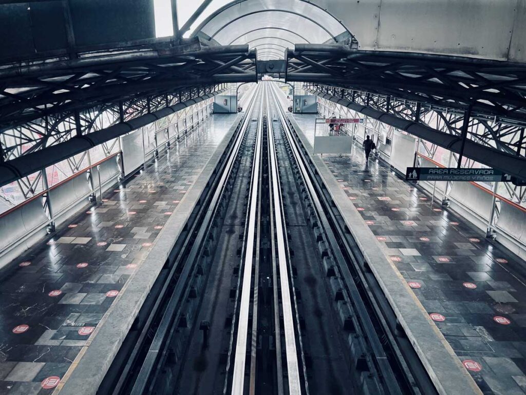 public transportation station in mexico city