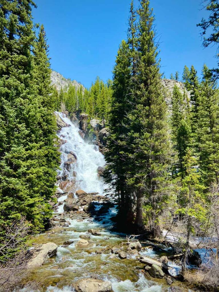 hidden fallls in grand teton national park