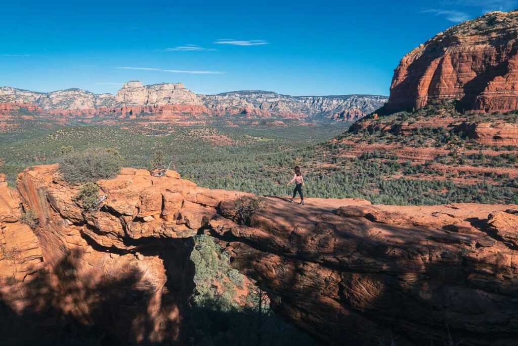 Nomadicated on Devil's Bridge in Sedona on a Arizona road trip