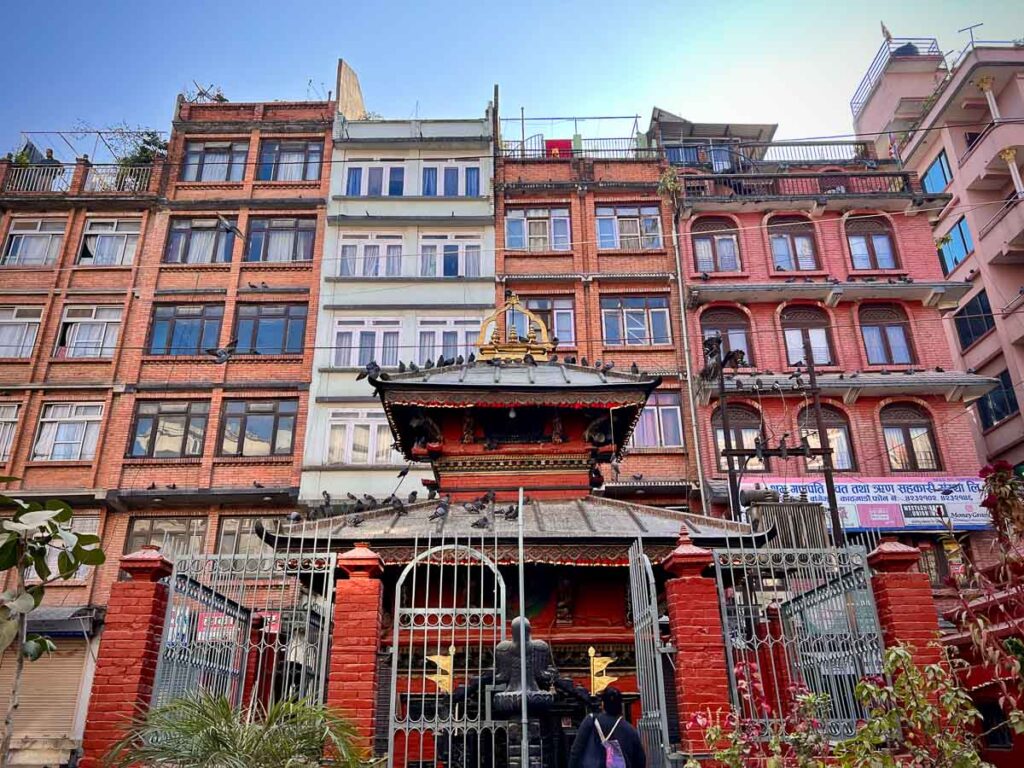 admiring the local kathmandu architecture