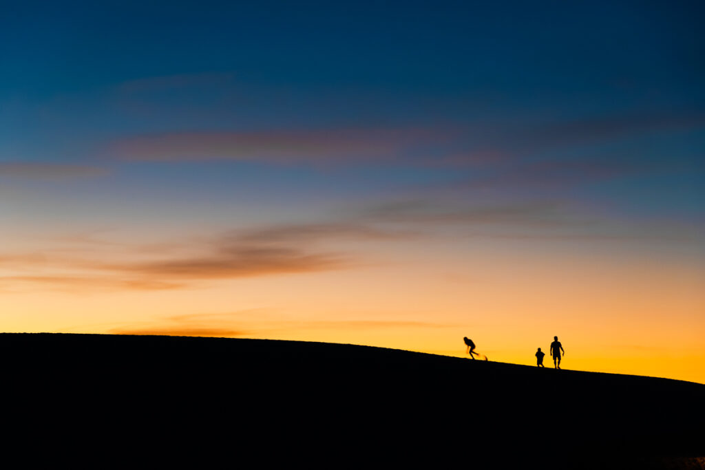 white sands national park human silhouette